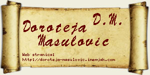Doroteja Mašulović vizit kartica